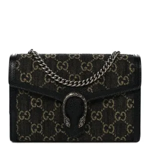 Gucci Dionysus GG Mini Chain Wallet Black Bag Crossbody Handbag Purse Italy NEW